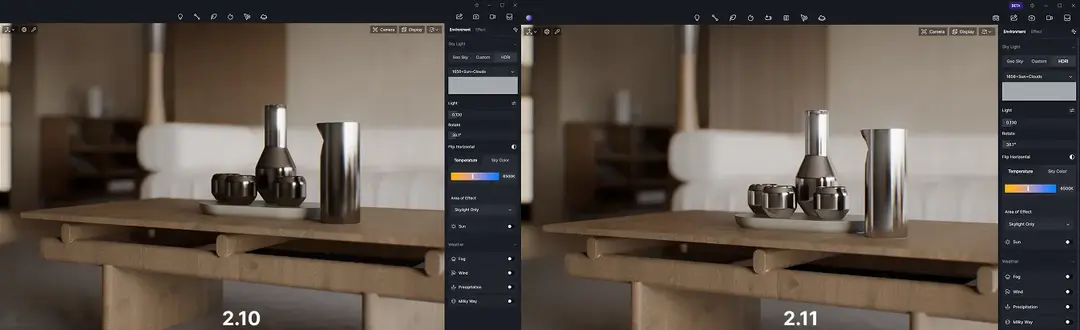 El trazado de rayos en tiempo real en D5 Render ofrece una iluminación cinematográfica