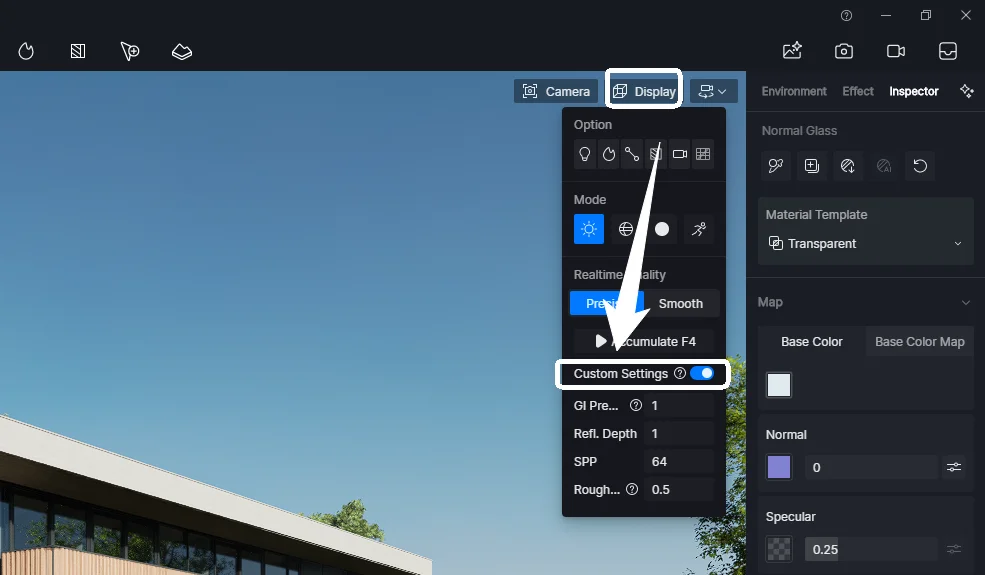 Ajusta la iluminación con configuraciones personalizables de trazado de rayos