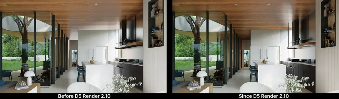 El trazado de rayos en tiempo real en D5 Render ofrece una iluminación cinematográfica