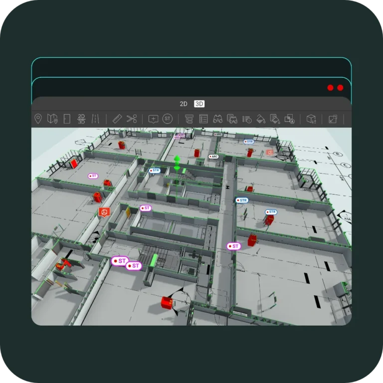 Interfaz de Revizto en entorno 3D