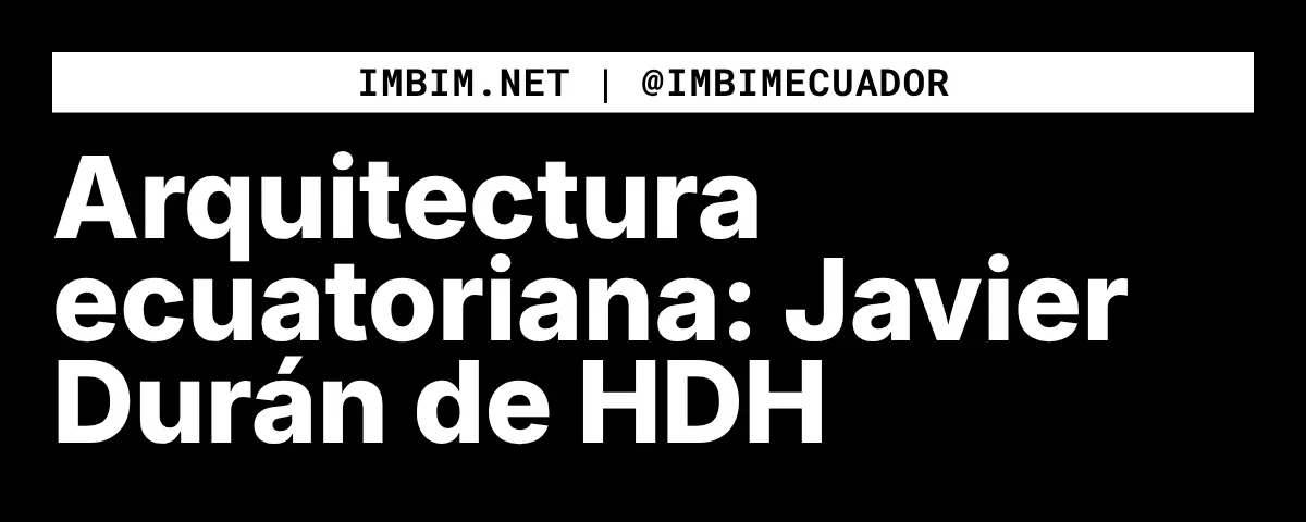 Portadahdh1 bim en ecuador
